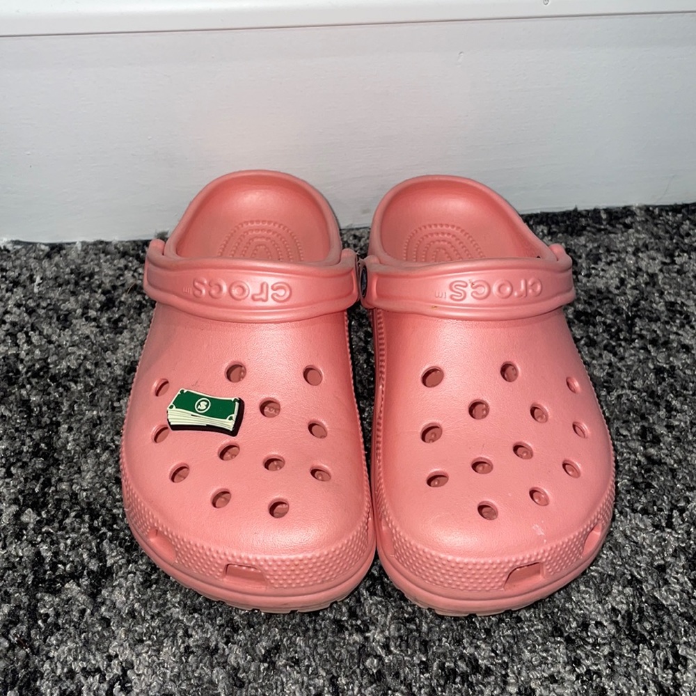 Pink Crocs w/ Money Jibbit
